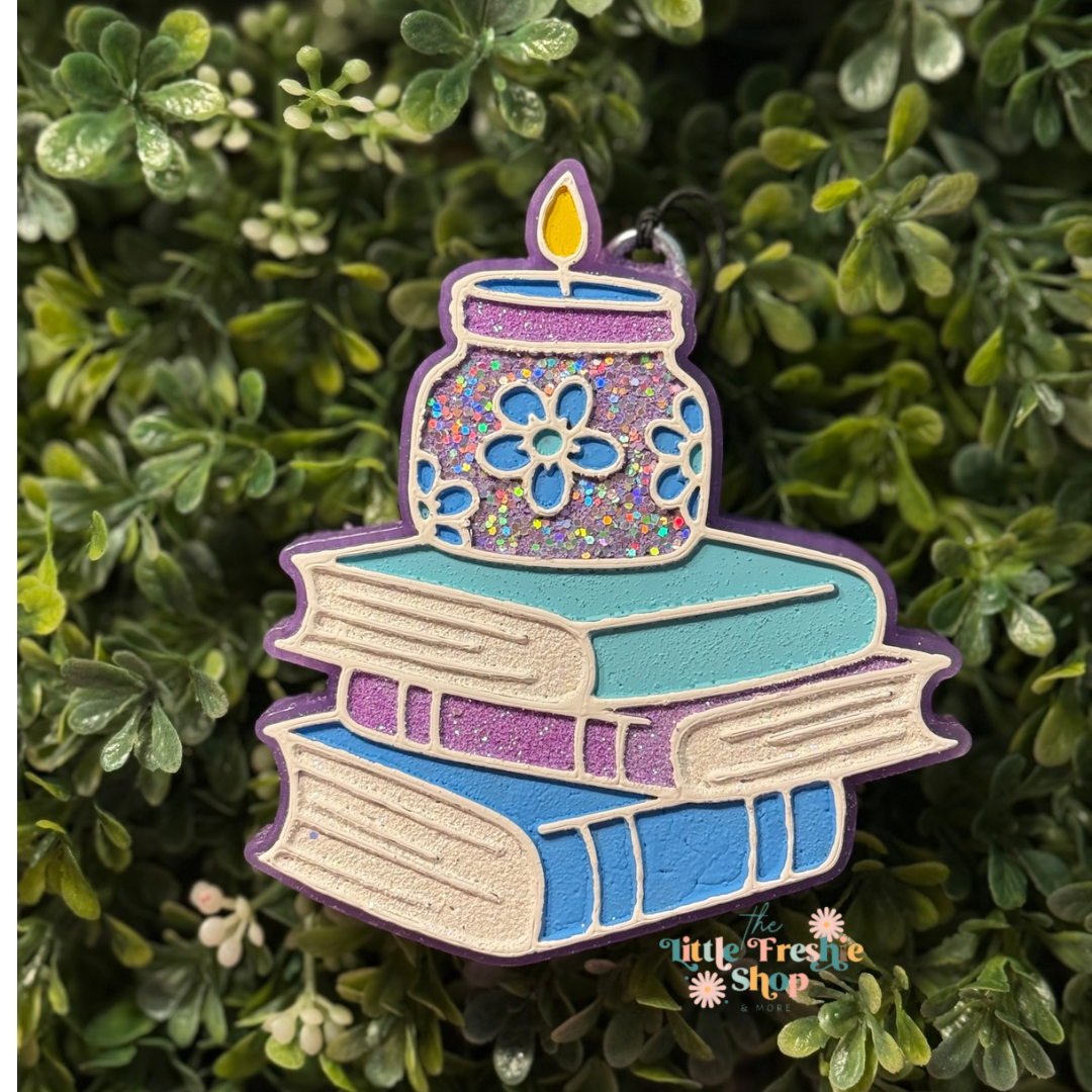 Bookstack with Candle Freshy