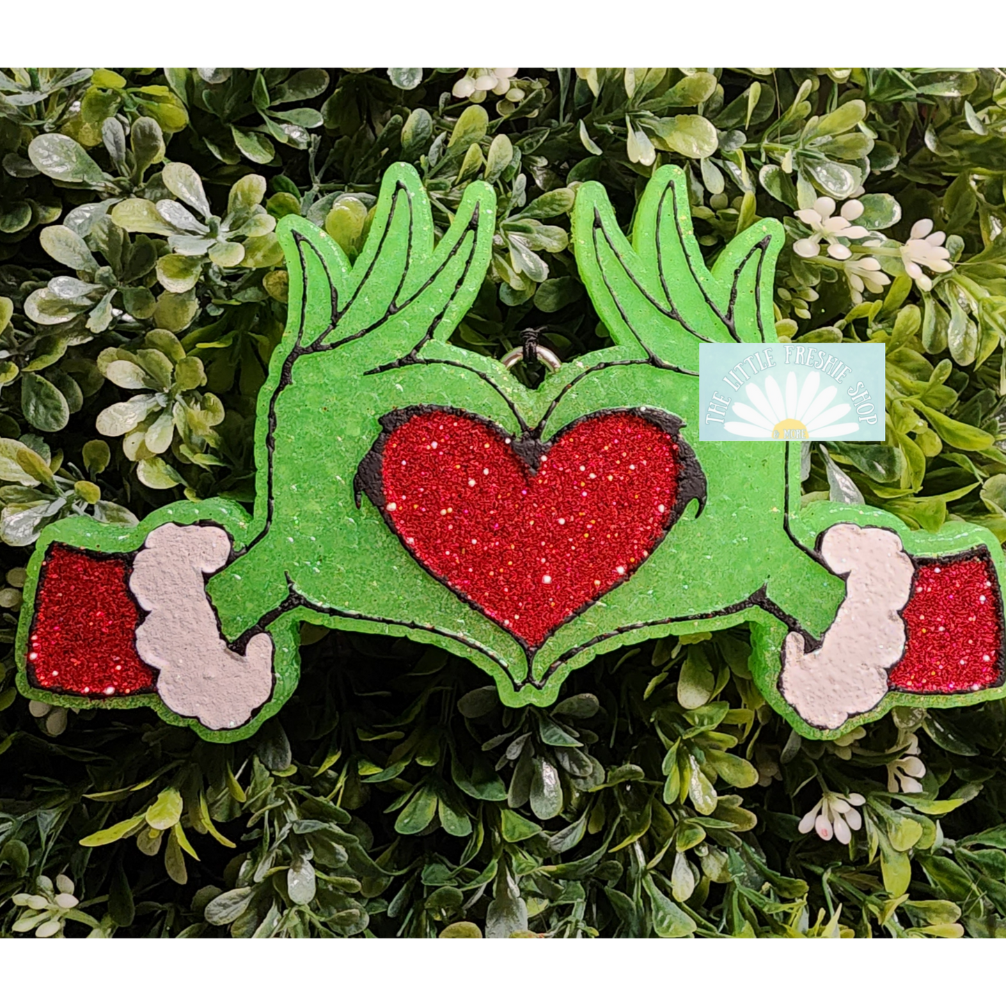 Grinch Heart Hands Freshie