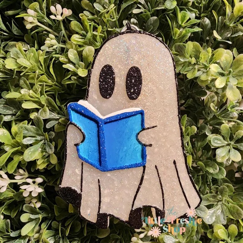 Ghost With Books Freshie