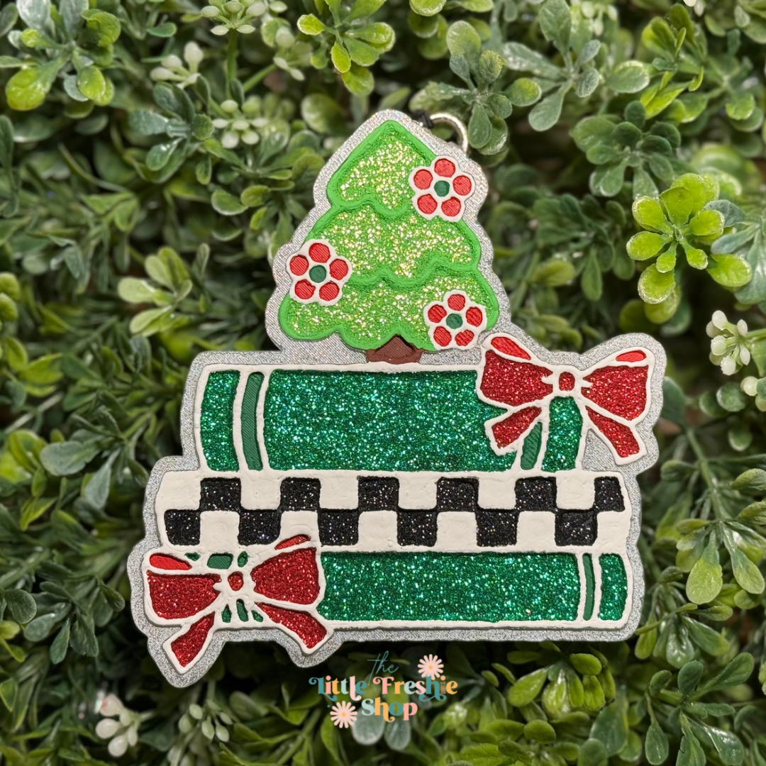 Christmas Book Stack