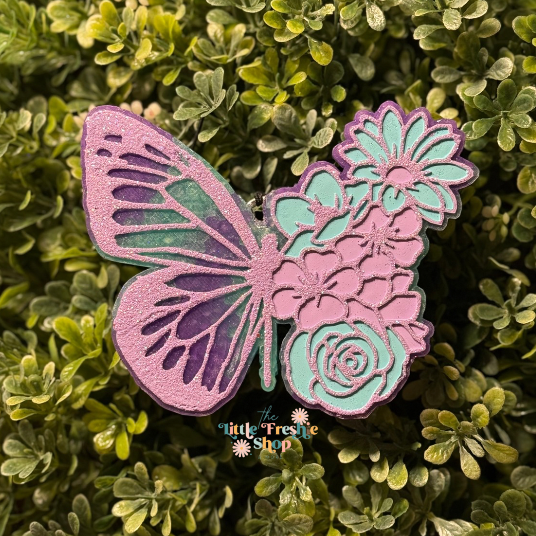 Floral Butterfly Freshie