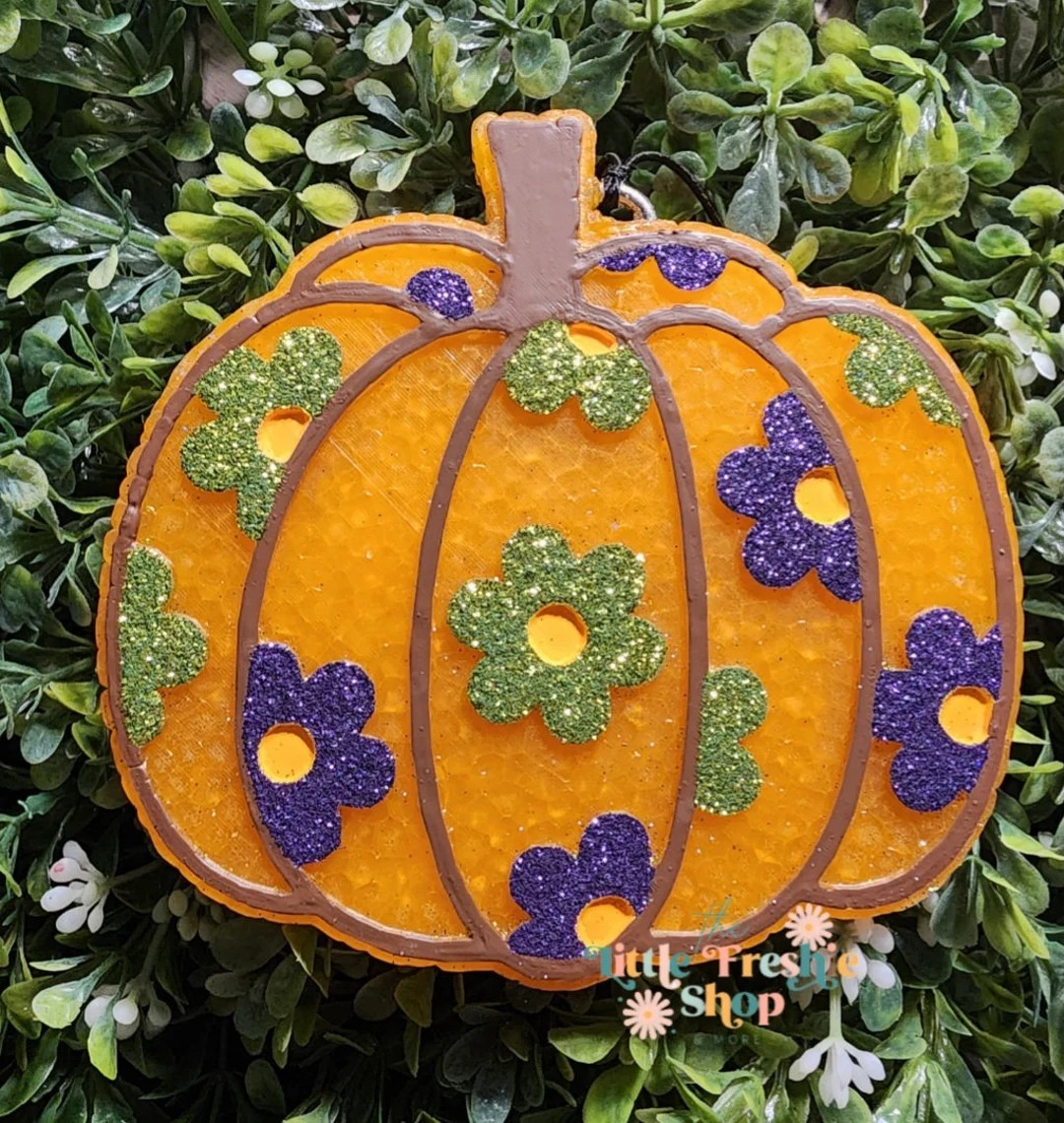 Groovy Floral Pumpkin Freshie