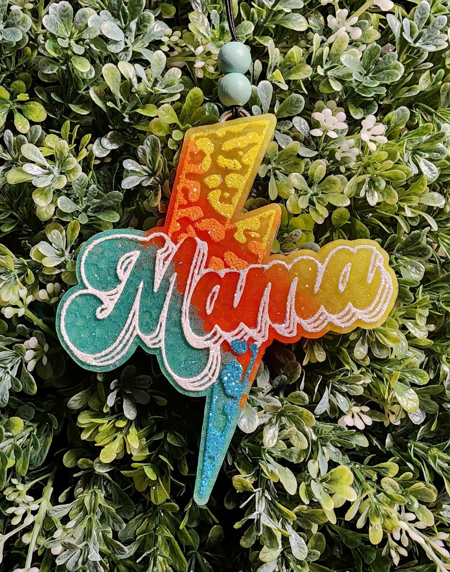 Lightening Bolt Mama Car Air Freshener