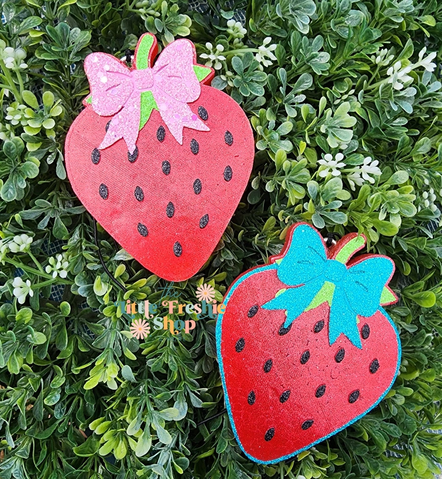 Strawberry Car Freshie, Coquette Bow Freshy