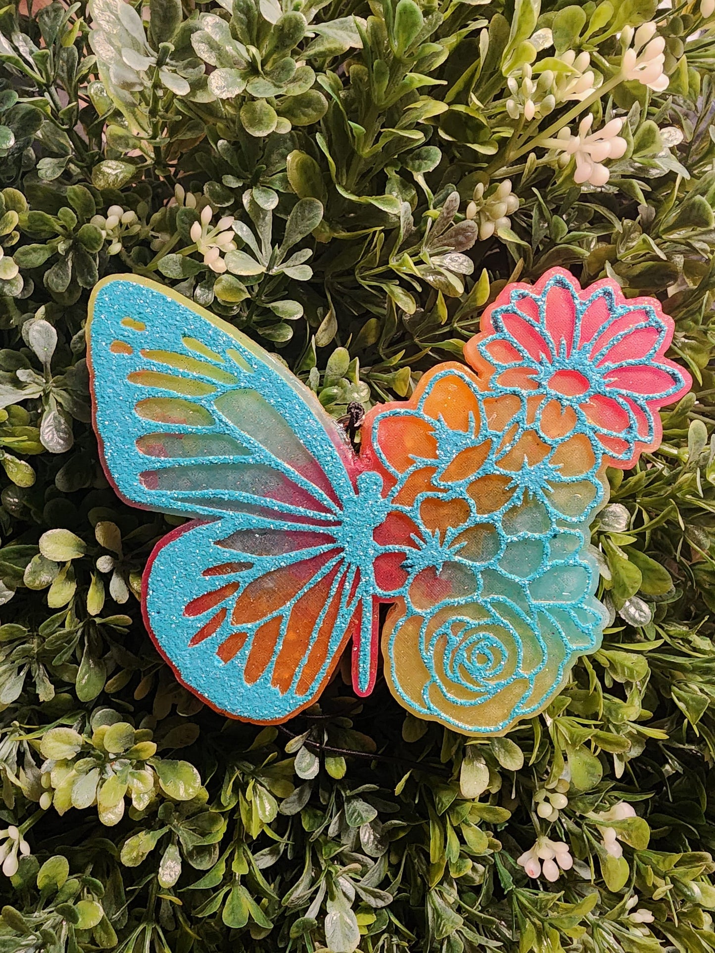 Floral Butterfly Freshie