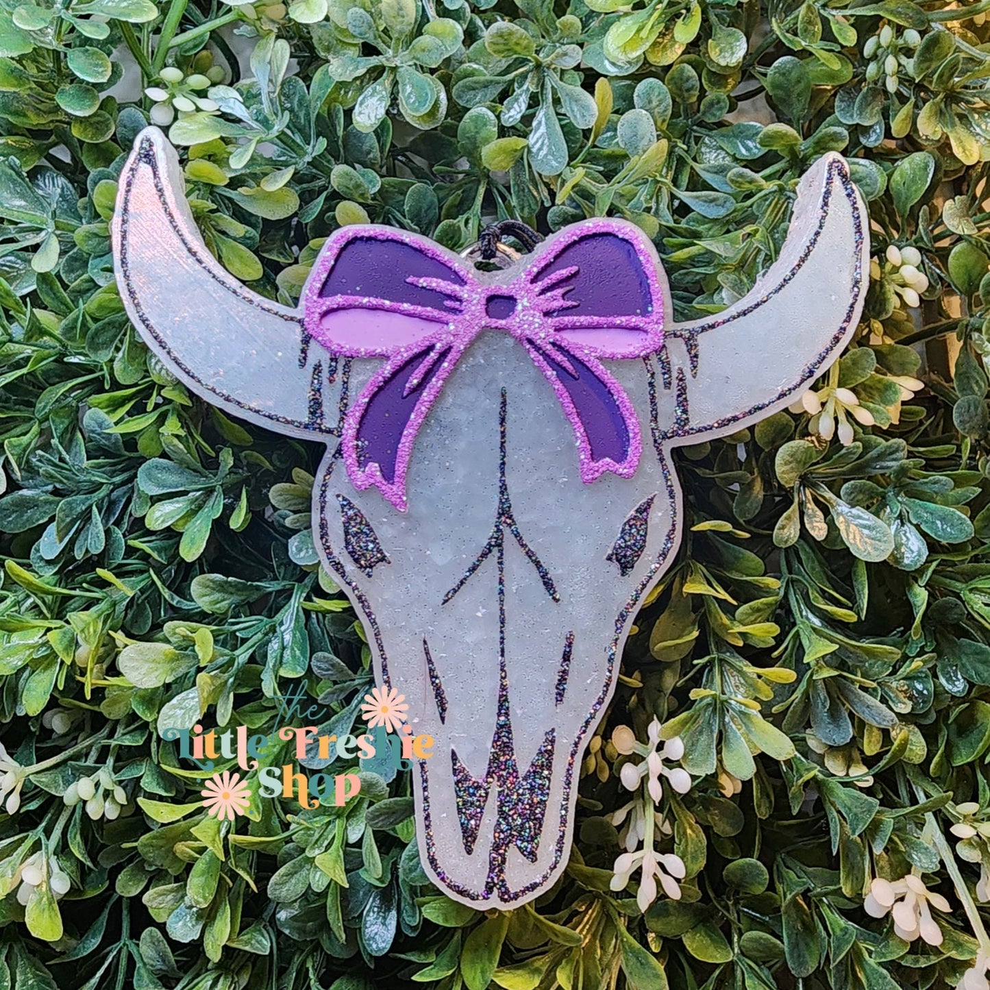 Bull Skull With Coquette Bow Freshy, Bull Skull
