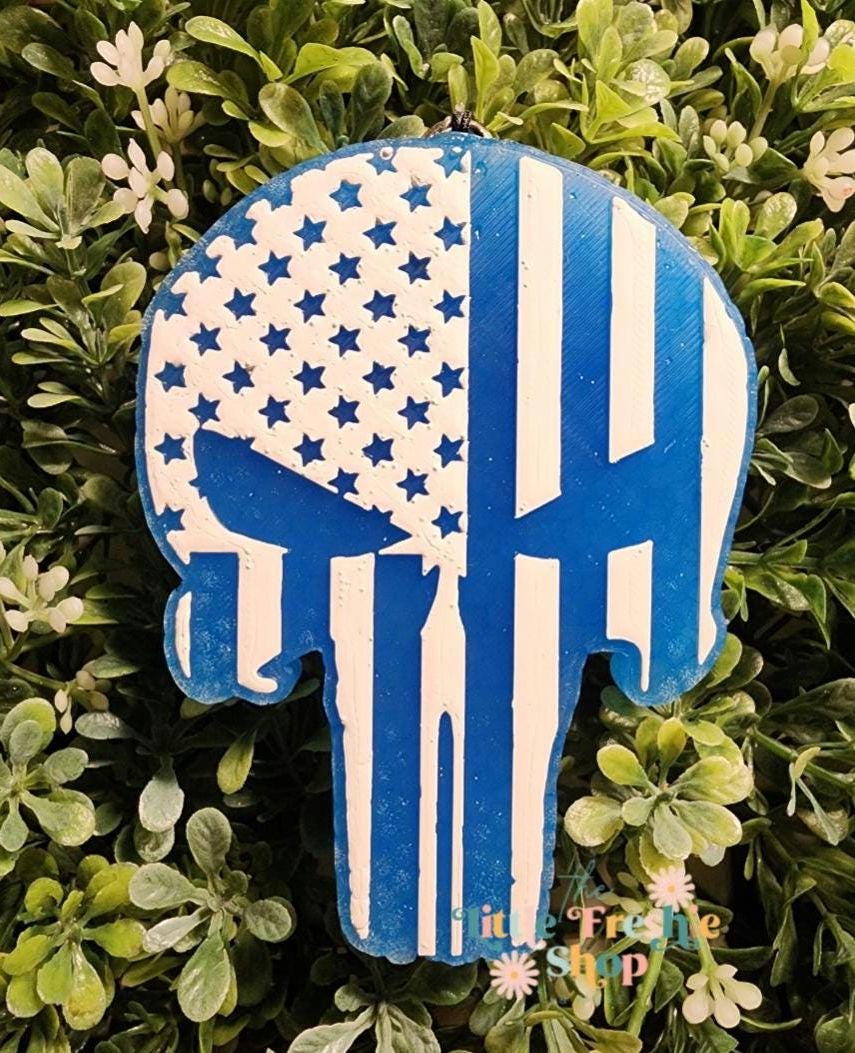 Punisher Flag Skull Freshie