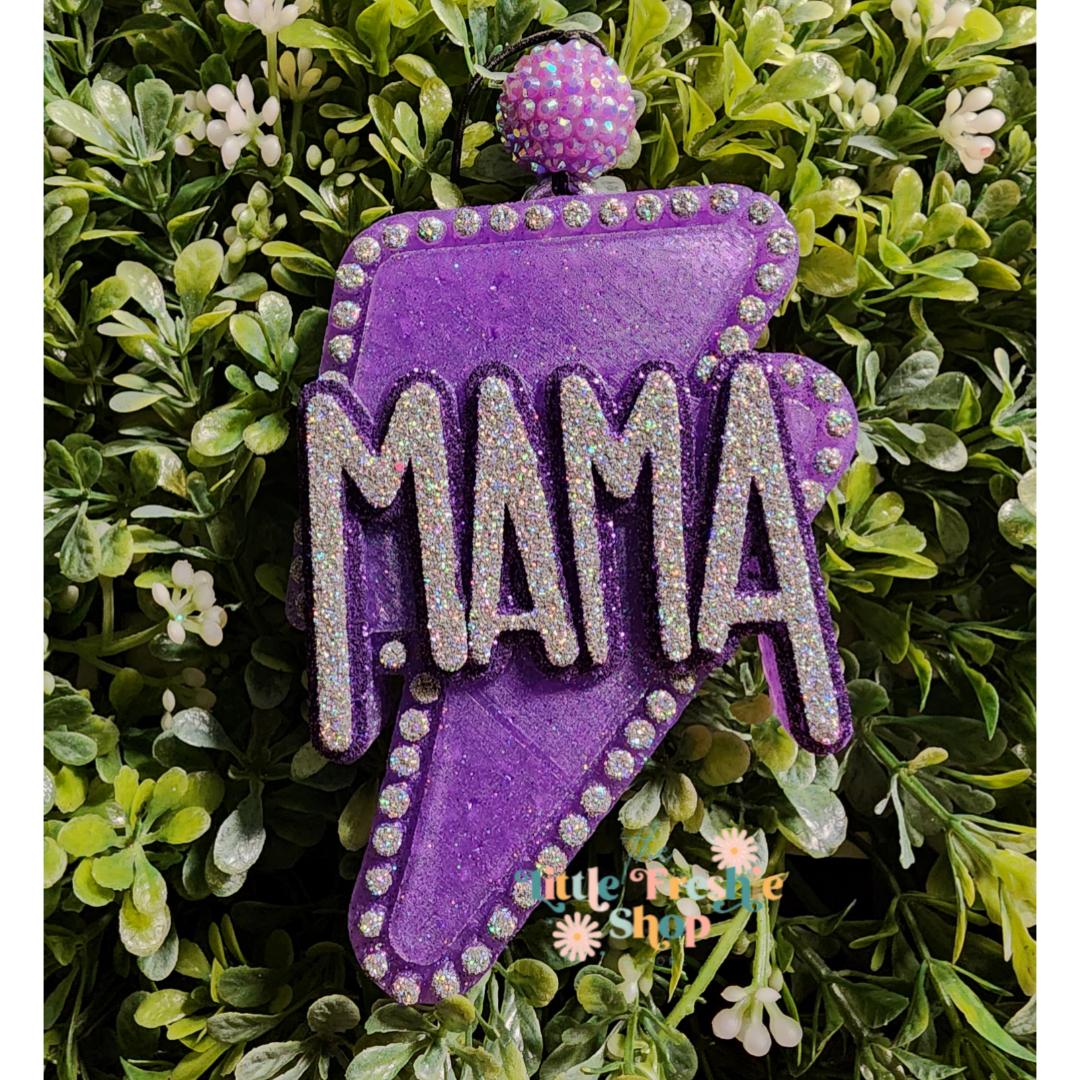 Lightening Bolt Mama Car Air Freshener