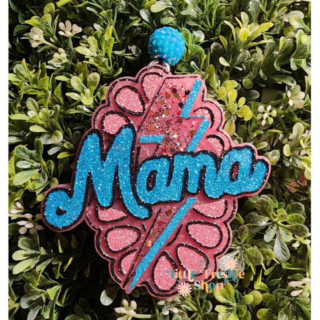 Lightening Bolt Mama Car Air Freshener