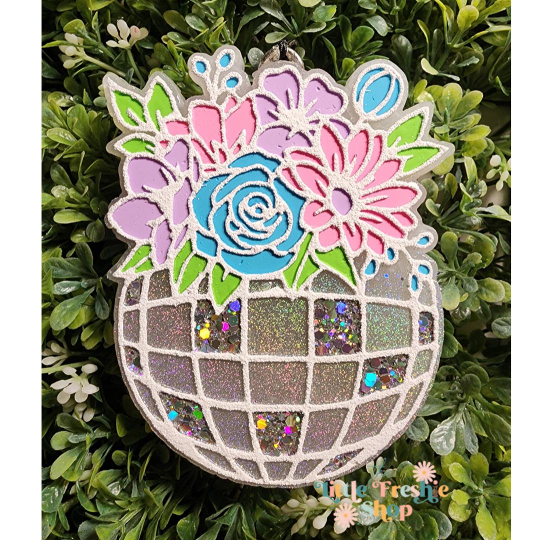 Floral Disco Ball Freshie