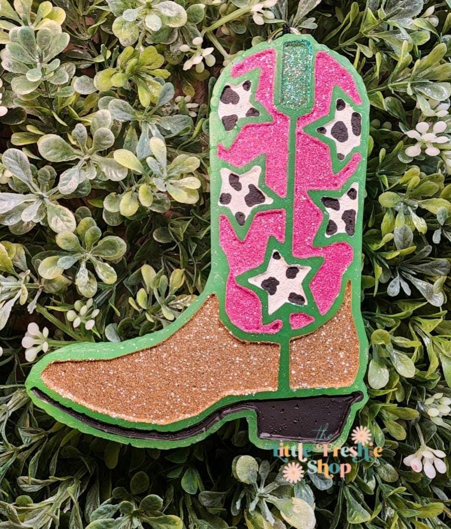 Cowgirl Boot Freshie, Star Boot Freshy, Cowgirl Freshie