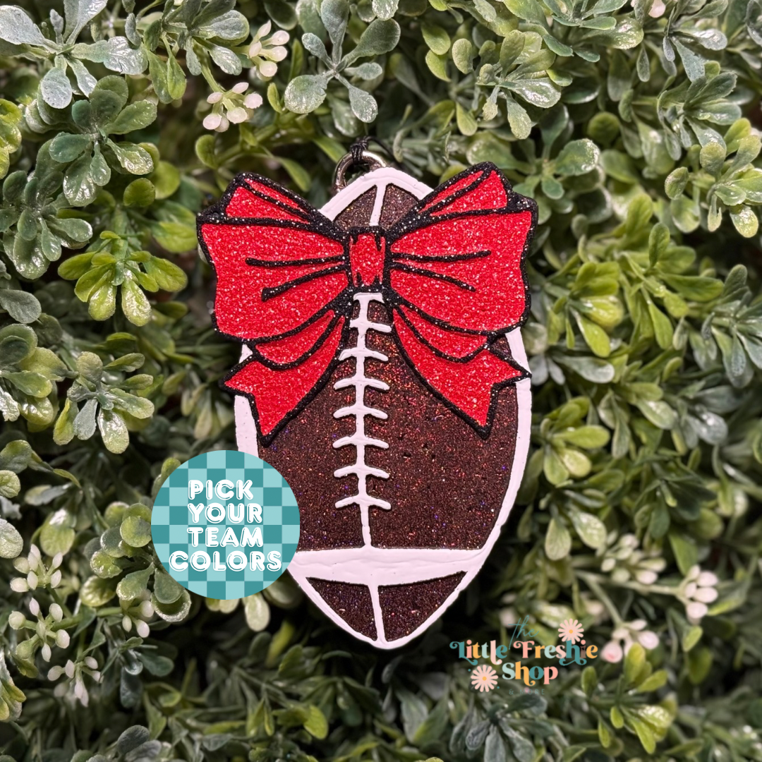 Football With Bow Freshie, Coquette Bow