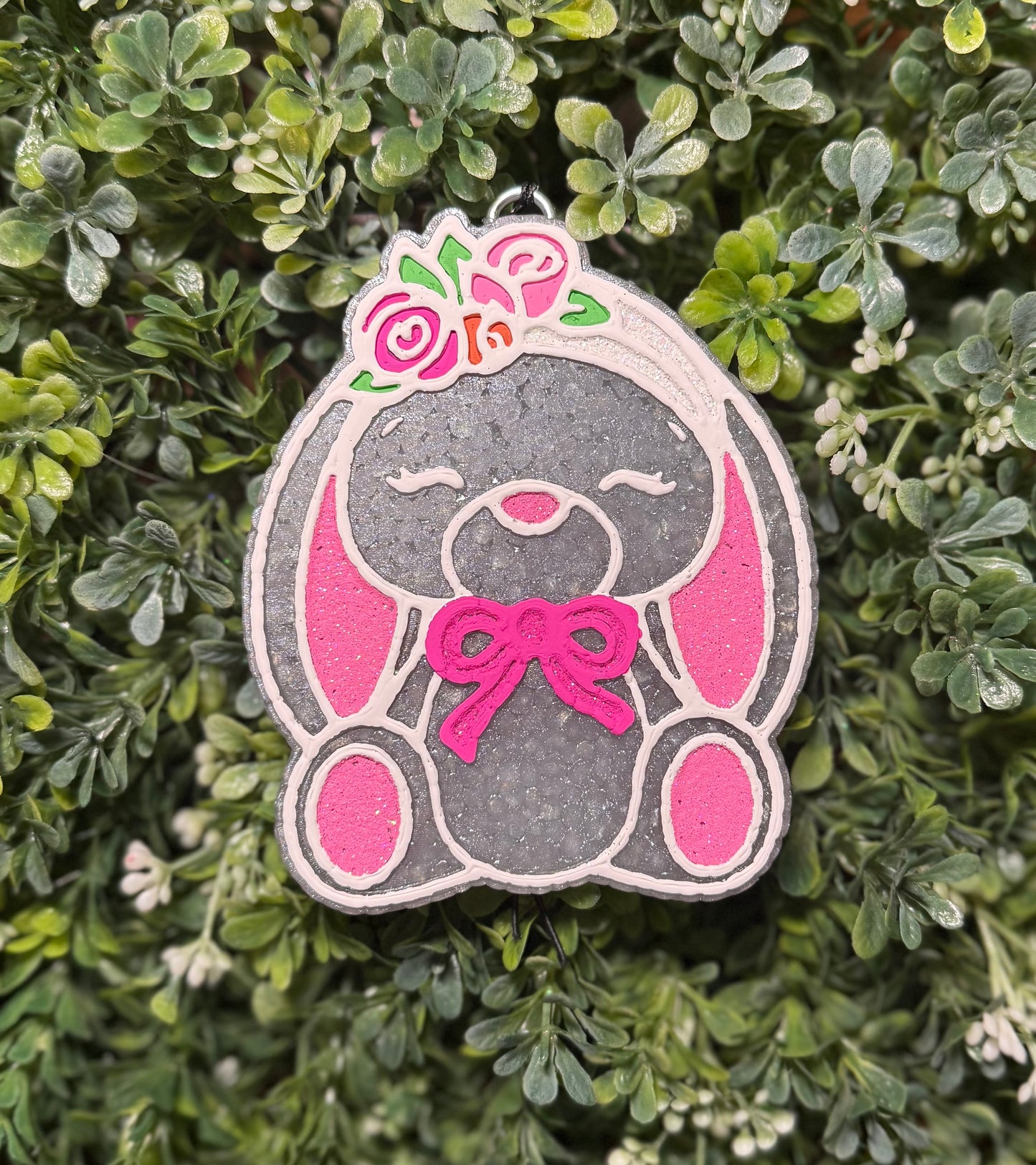 Bunny With Flower Headband Freshie