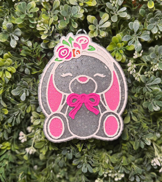 Bunny With Flower Headband Freshie