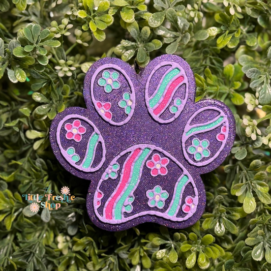 Flower Paw Print Freshie
