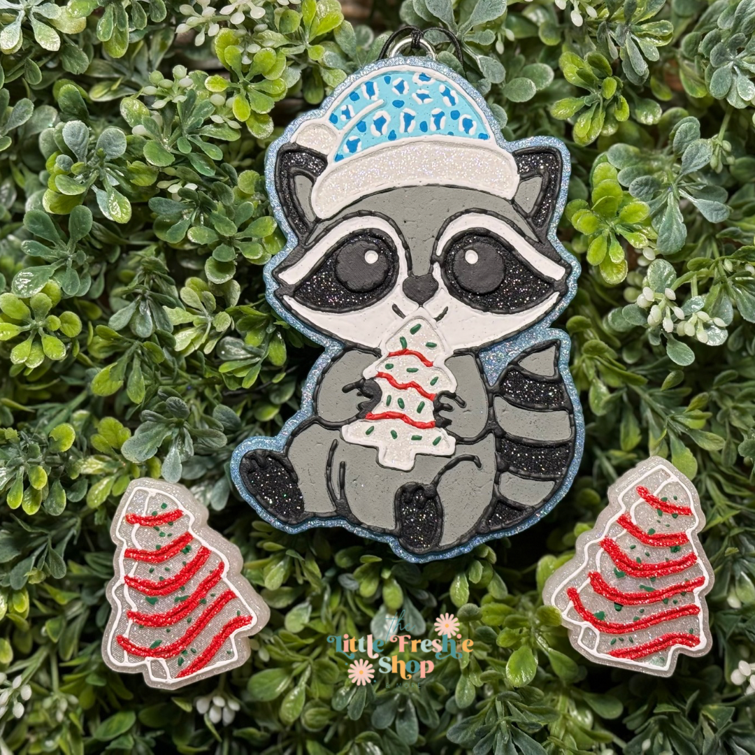 Raccoon With Snack Cake Freshie