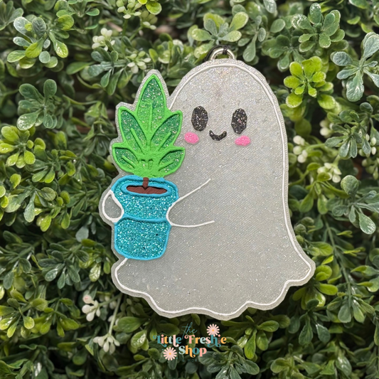Ghost With Plant Freshie