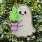 Ghost With Plant Freshie