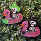 Skeleton Cowboy on Duck Floaty Freshie