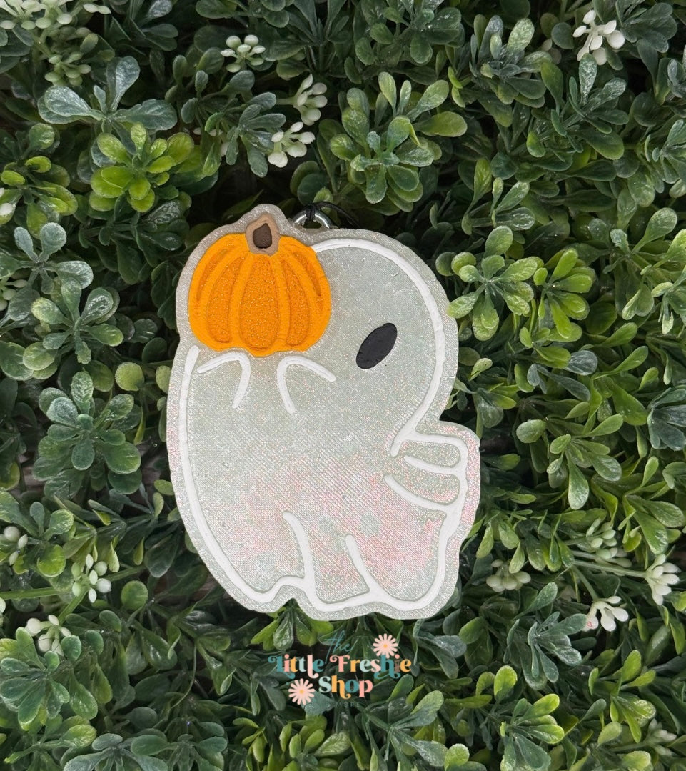 Ghost With Pumpkin Freshie