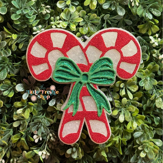 Candy Cane with Bow Freshy