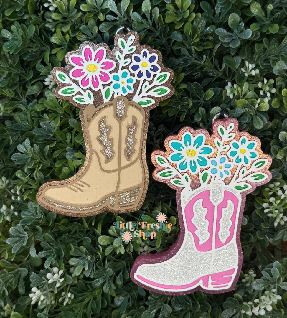 Boots With Flowers Freshie