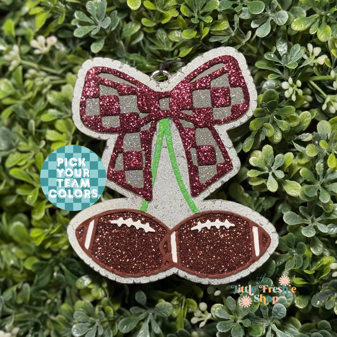 Football Cherries With Bow Freshie