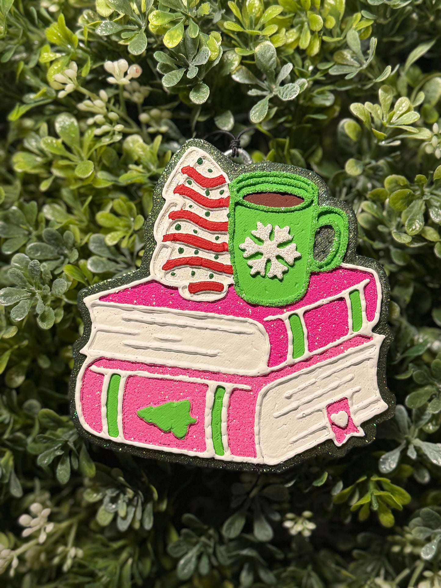 Christmas Book Stack Freshie