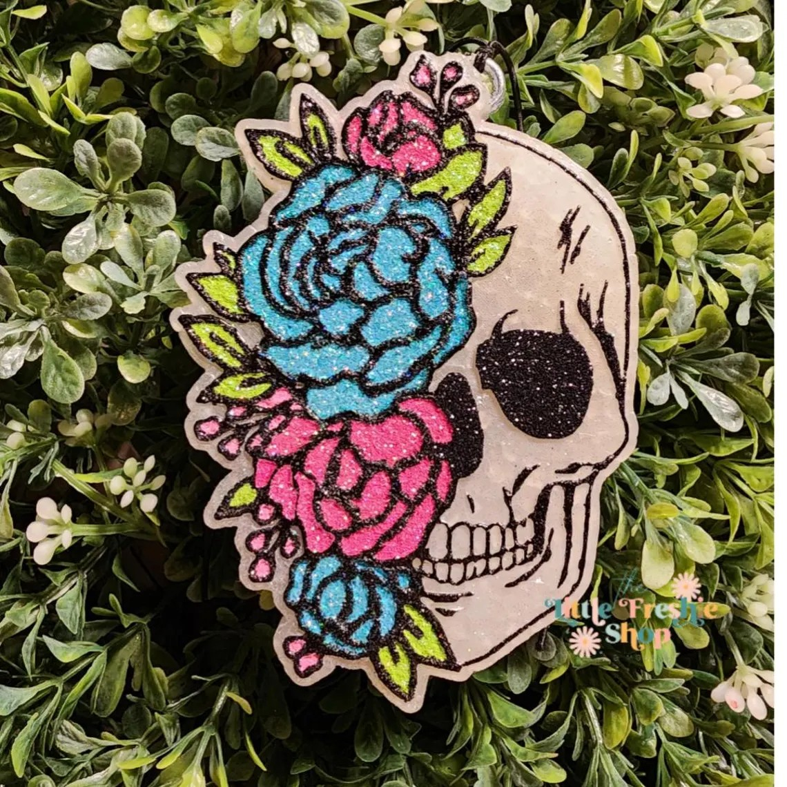 Floral Skull Freshie, Skull Freshy
