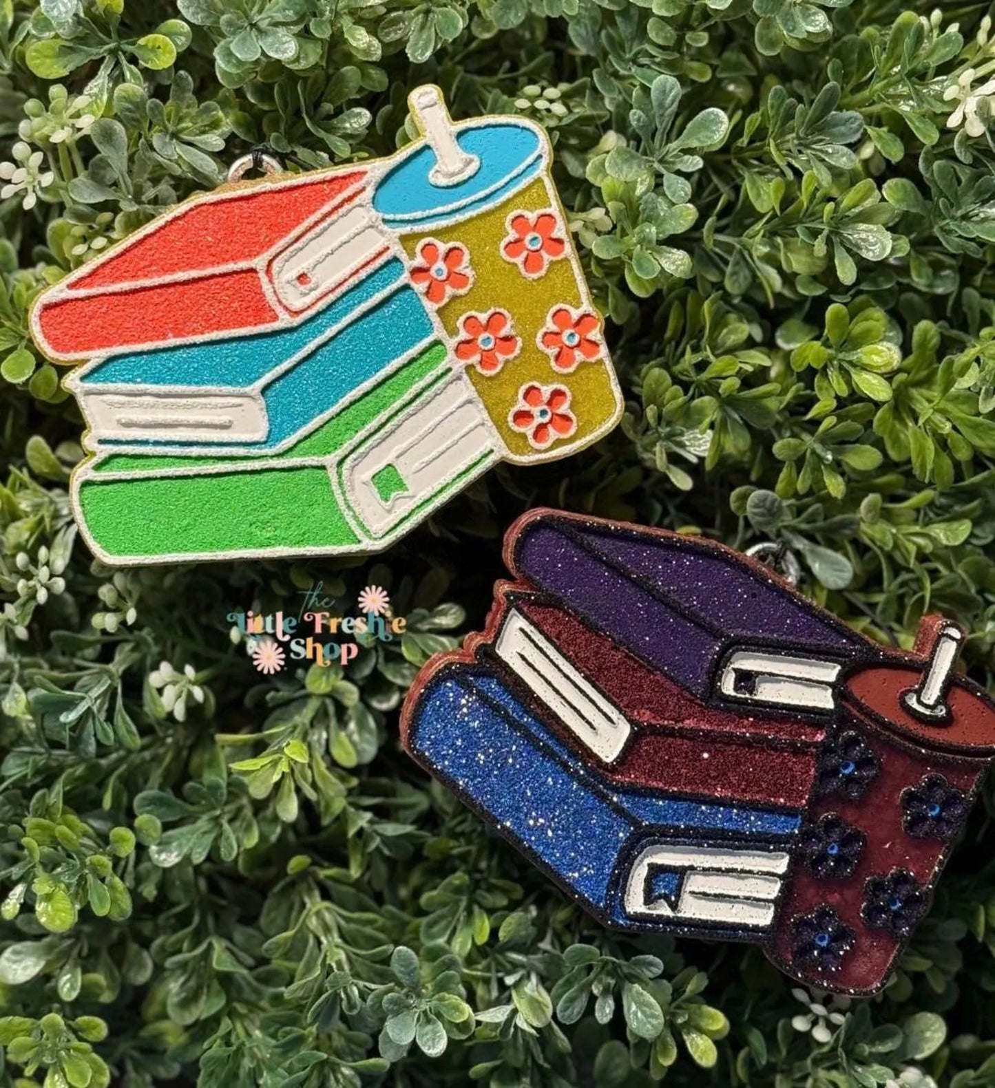 Bookstack with Cup Freshie