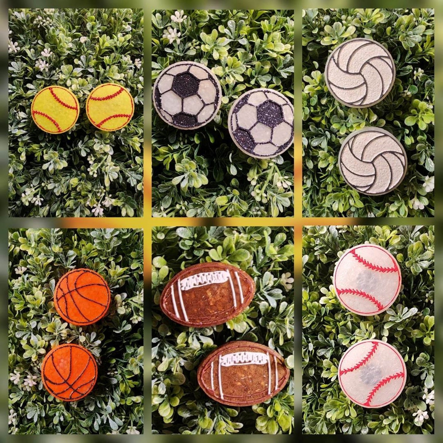 Sports Ball Vent Clip Freshie, Soccer, Basketball, Football, Volleyball, Softball, Baseball